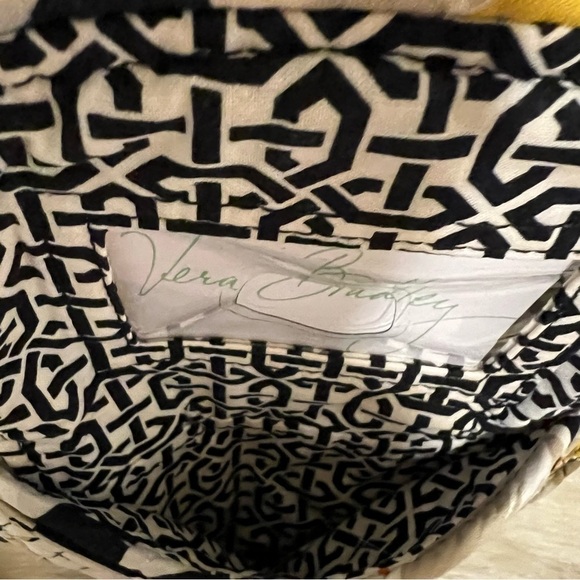 VERA BRADLEY Magnolia Little Lizzy Crossbody Black Yellow White - Picture 5 of 17